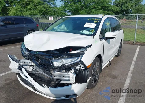 2025 Honda Odyssey Elite z USA, uszkodzony, nr VIN 5FNRL6H98SB036043